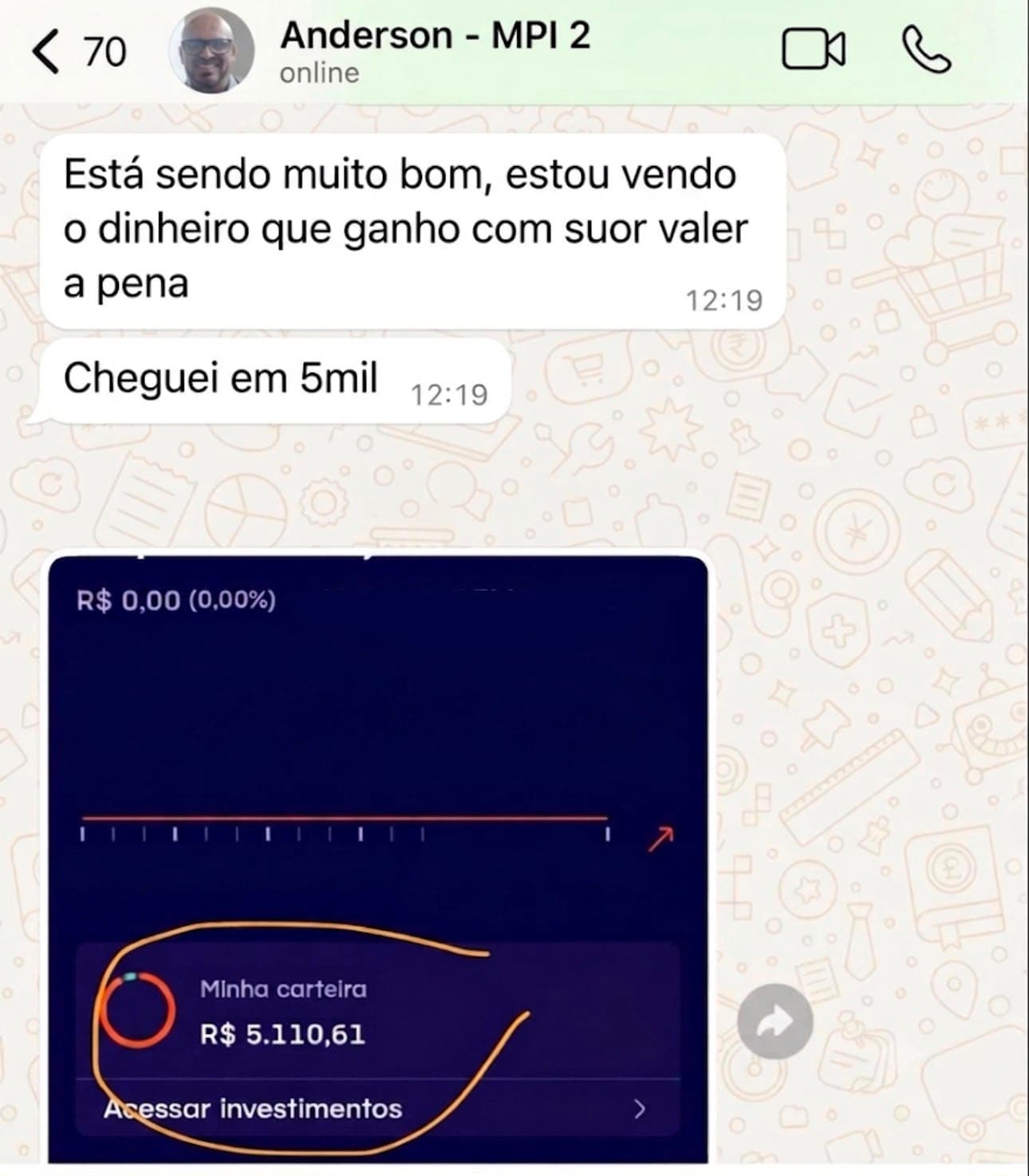 Captura do depoimento de Anderson