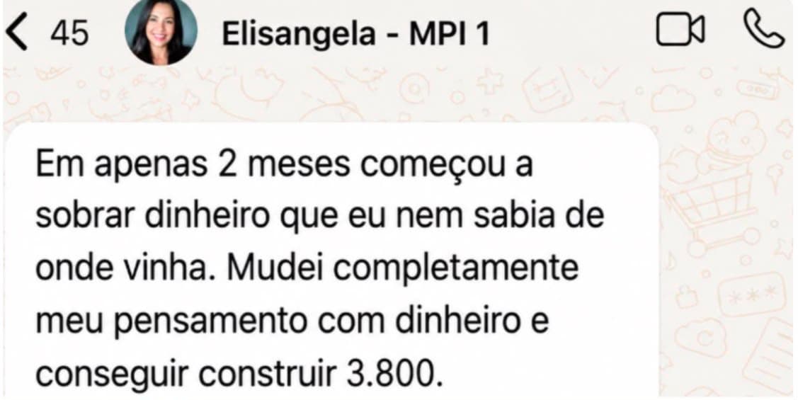 Captura do depoimento de Elisangela